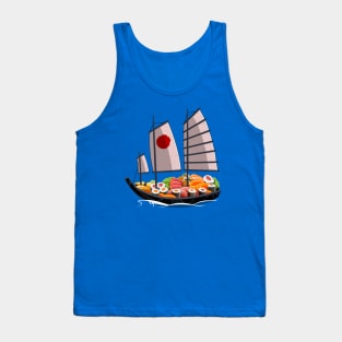 Japanese sushi boat Tank Top